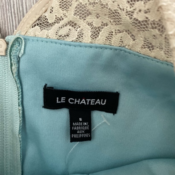 Le chateau small formal antique blue lace dress - Picture 4 of 9